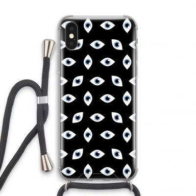 Eyes pattern: iPhone XS Transparant Hoesje met koord