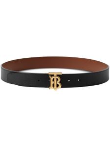 Burberry ceinture réversible en cuir à boucle - Noir