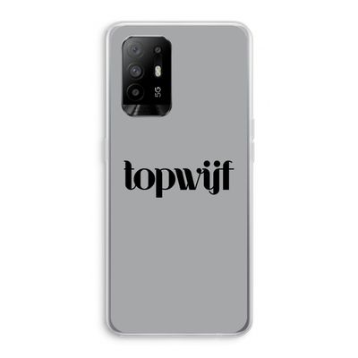 Topwijf Grijs Zwart: Oppo A94 5G Transparant Hoesje