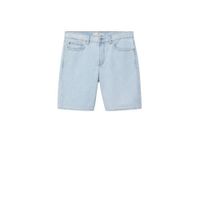 Mango Man regular fit jeans short changeant blauw - thumbnail