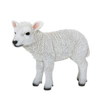 Dierenbeeldje Lammetje - staand - polystone - 21 x 26 x 10 cm