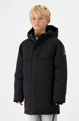 Black Bananas Parka Plate Winterjas Kids Zwart - Maat 128 - Kleur: Zwart | Soccerfanshop