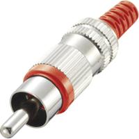 TRU COMPONENTS 719270 Cinch-connector Stekker, recht Aantal polen: 2 Rood 1 stuk(s)