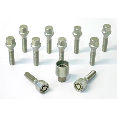 H&R Wielboutenset konisch M12x1.50 - Lengte 24mm - 10 stuks - incl. wielsloten HR1252401SET