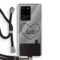 Best heart black: Samsung Galaxy S20 Ultra Transparant Hoesje met koord