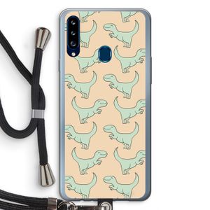 Dinos: Samsung Galaxy A20s Transparant Hoesje met koord