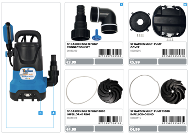 SF Garden Multi Pomp 13000 rotor + Oring SF Garden Multi Pomp 13000 rotor + Oring