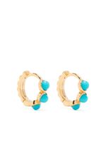 DOWER AND HALL créoles sertis en turquoise - Or - thumbnail