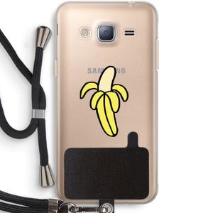 Banana: Samsung Galaxy J3 (2016) Transparant Hoesje met koord