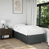 Bedframe zonder matras 90x190 cm stof donkergrijs