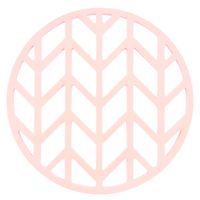 Krumble Siliconen pannenonderzetter rond met pijlen patroon - Roze - thumbnail