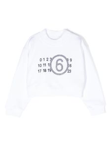 MM6 Maison Margiela Kids sweat à numéros imprimés - Blanc