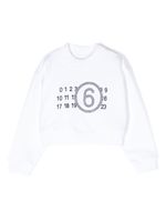 MM6 Maison Margiela Kids sweat à numéros imprimés - Blanc - thumbnail