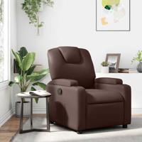 Fauteuil verstelbaar kunstleer bruin
