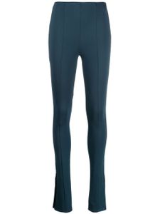 Patrizia Pepe pantalon skinny à ourlet fendu - Bleu