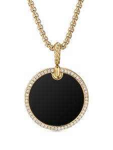 David Yurman pendentif 24 mm en or 18ct orné de diamants