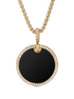 David Yurman pendentif DY Elements Disc en or 18ct pavé de diamants (24 mm)