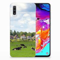 Samsung Galaxy A70 TPU Hoesje Koeien - thumbnail