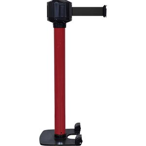 VISO RXLO1050ROBK Afzetpaal met band Rood pleister-zwart riemwasdicht loopmondstuk (Ø x h) 80 mm x 990 mm