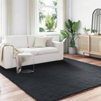 Nep Konijnenbont Tapijt Olite Zwart 240 x 240 cm Polyester