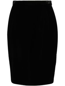 Saint Laurent jupe crayon en velours - Noir