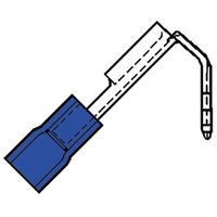 Vlakstekerhuls tab 6,3x0,8mm voor 1,5-2,5 mm2 blauw 100 stuks klemko 100470