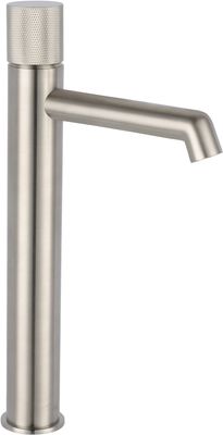 Ben Engraved Cross verhoogde wastafelkraan RVS-look