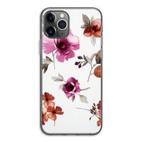 Geschilderde bloemen: iPhone 11 Pro Transparant Hoesje