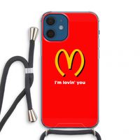 I'm lovin' you: iPhone 12 mini Transparant Hoesje met koord