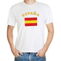 Wit t-shirt Spanje heren - thumbnail