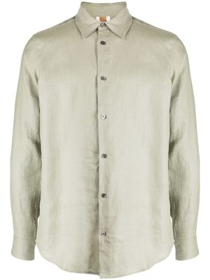 CHÉ chemise en lin à boutonnière - Vert