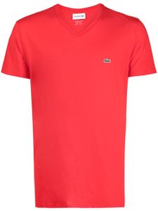 Lacoste t-shirt en coton à logo brodé - Rouge