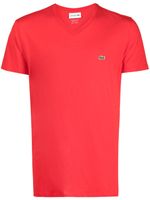 Lacoste t-shirt en coton à logo brodé - Rouge - thumbnail