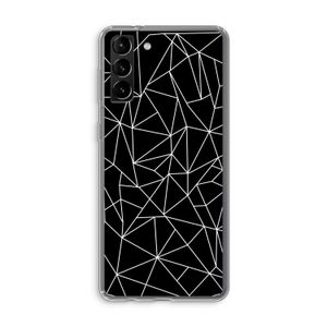 Geometrische lijnen wit: Samsung Galaxy S21 Plus Transparant Hoesje