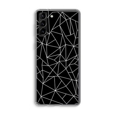 Geometrische lijnen wit: Samsung Galaxy S21 Plus Transparant Hoesje