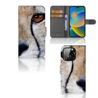 iPhone 14 Pro | Telefoonhoesje | Met pasjeshouder | Cheetah