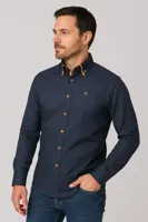 Arya Brand - Herenoverhemd - Blauw - Harde Kraag - Katoen