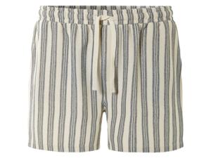 LIVERGY Korte heren broek (Wit/donkerblauw, L)