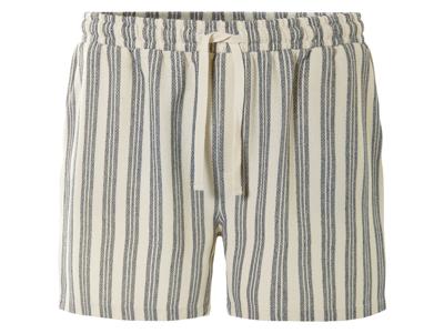 LIVERGY Korte heren broek (Wit/donkerblauw, XL)