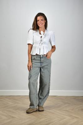 Ganni broek J1747 soft chambray
