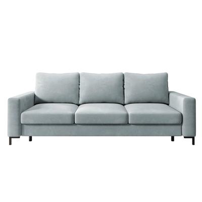 Haluta - 3-zitsslaapbank Mokpo - 230x100x88cm - Velvet - Grijsblauw