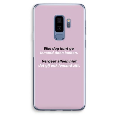 gij zijt ook iemand: Samsung Galaxy S9 Plus Transparant Hoesje