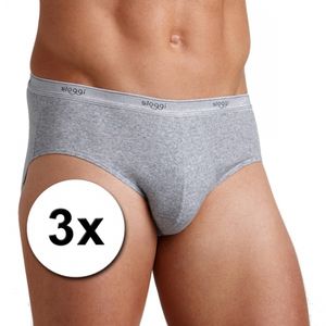 3x Sloggi basic midi slip heren grijs