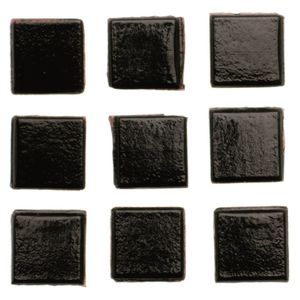 280x stuks vierkante mozaiek steentjes zwart 1 x 1 cm