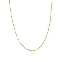 Ketting platte schake coin – Stainless Steel - Goud