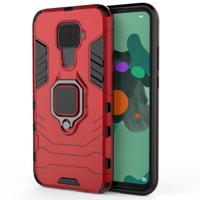 Voor Huawei Nova 5i Pro PC + TPU schokbestendige beschermhoes met magnetische ring houder (rood)