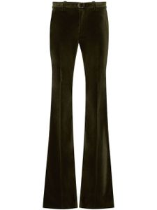 Proenza Schouler pantalon en velours à coupe évasée - Vert