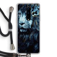 Darkness Lion: OnePlus 8 Transparant Hoesje met koord