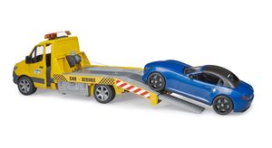 bruder Mercedes Benz Sprinter Auto transport en roadster modelvoertuig 02675