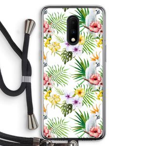 Gele kuif: OnePlus 7 Transparant Hoesje met koord